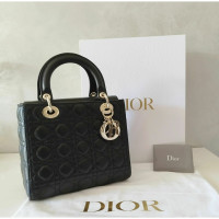 Dior Lady Dior Medium 24cm Leer in Zwart