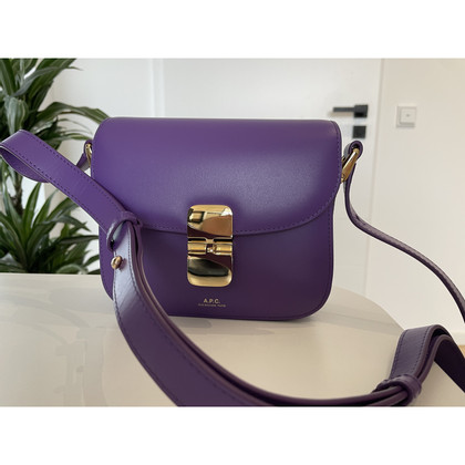 A.P.C. Shoulder bag Leather in Violet