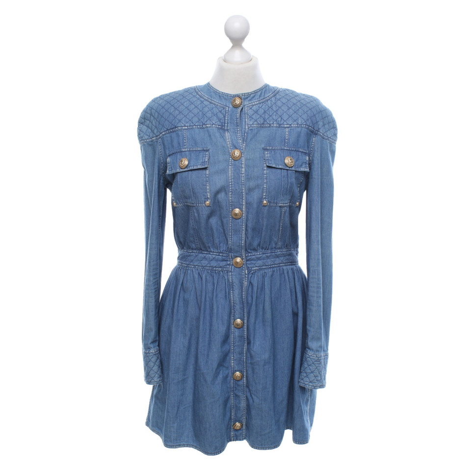 Balmain Dress Cotton in Blue