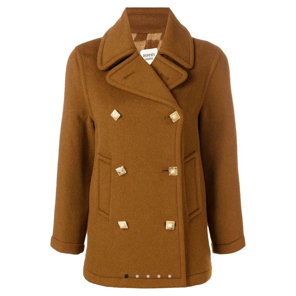Hermès Double-breasted coat in Camel