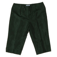 Prada Paire de Pantalon en Soie en Vert