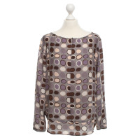 Luisa Cerano Silk blouse with patterns