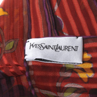 Yves Saint Laurent Zijden sjaal met bloemmotief