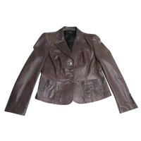 Hugo Boss Hugo Boss Brown lambskin leather Blazer 