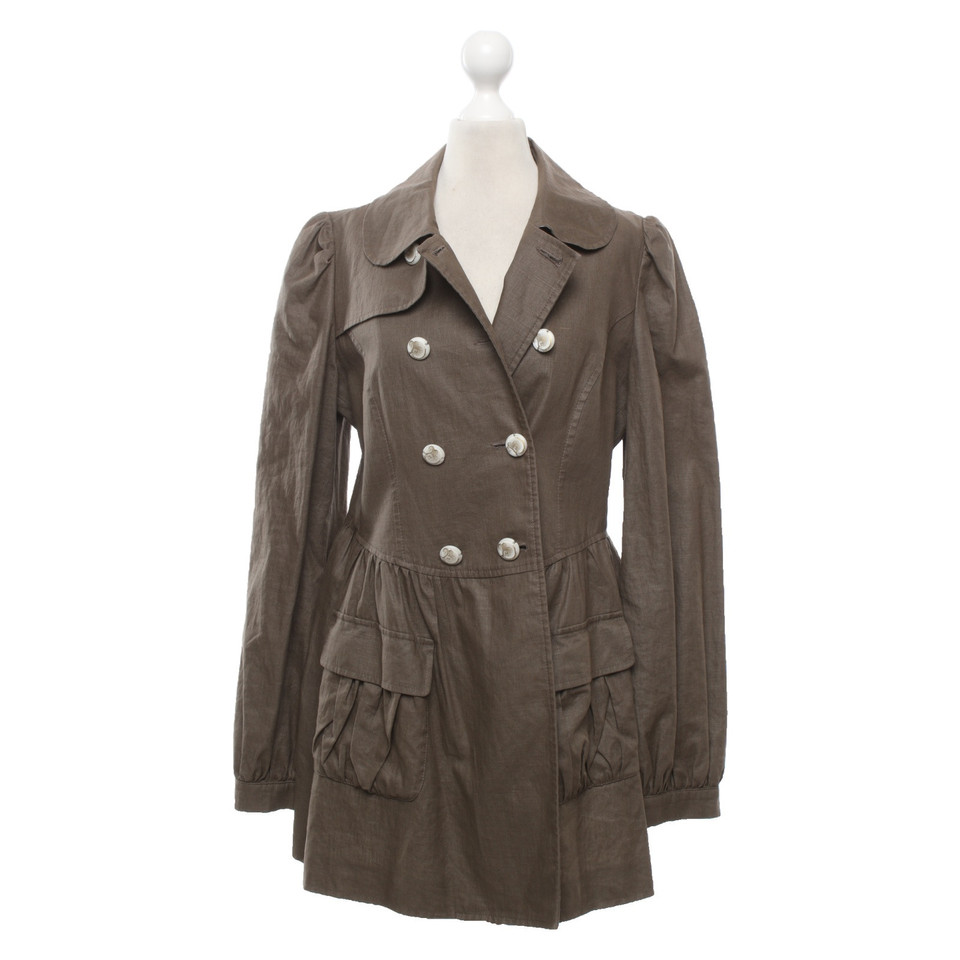 Armani Collezioni Jacket/Coat Linen in Khaki