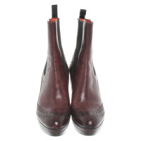 Santoni Ankle boots Leather in Bordeaux