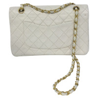 Chanel Flap Bag Leer in Wit