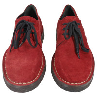 Ann Demeulemeester Veterschoenen in rood suède