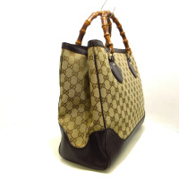 Gucci Bamboo Bag Canvas in Beige