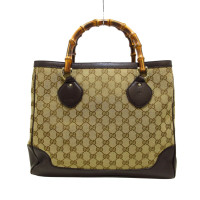 Gucci Bamboo Bag Canvas in Beige