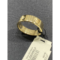 Fossil Ring aus Stahl in Gold