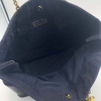 Gianni Versace Tote bag Canvas in Blue