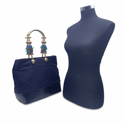 Gianni Versace Tote bag in Tela in Blu