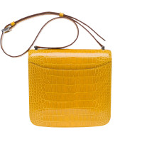 Hermès Umhängetasche aus Leder in Gelb