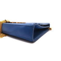 Saint Laurent Clutch Bag Leather in Blue