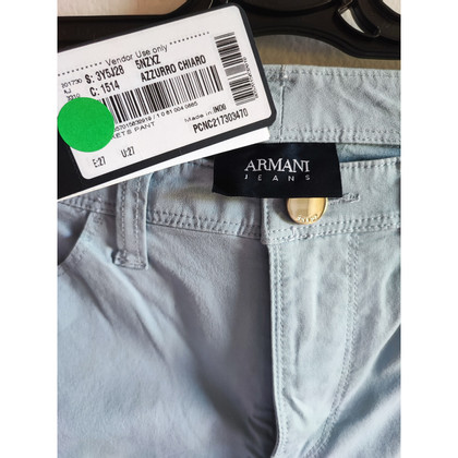 Armani Jeans Trousers Cotton in Turquoise