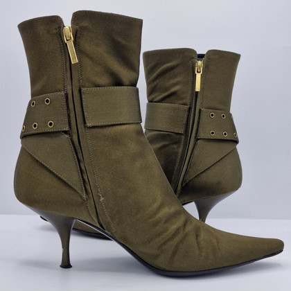 Dior Ankle boots Canvas in Khaki