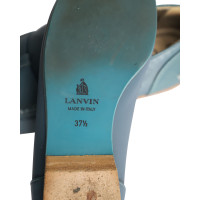 Lanvin Slippers/Ballerina's Leer in Blauw