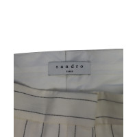 Sandro Paire de Pantalon en Coton en Blanc