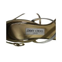 Jimmy Choo Sandalen aus Leder in Gold