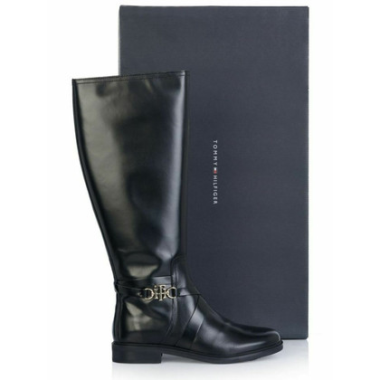 Tommy Hilfiger Boots Leather in Black