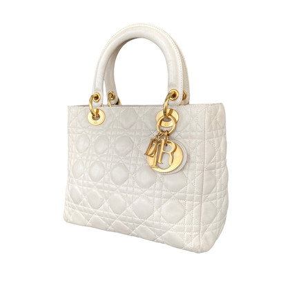 Christian Dior Lady Dior Leather in White