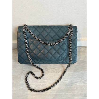 Chanel Flap Bag en Daim en Bleu