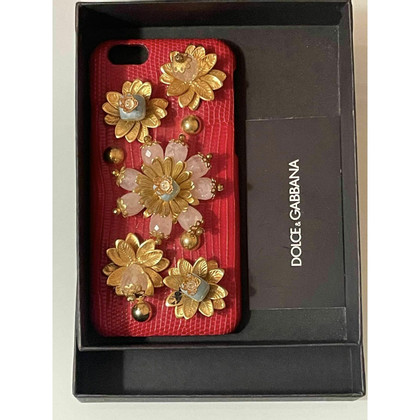 Dolce & Gabbana Accessoire aus Leder in Rot