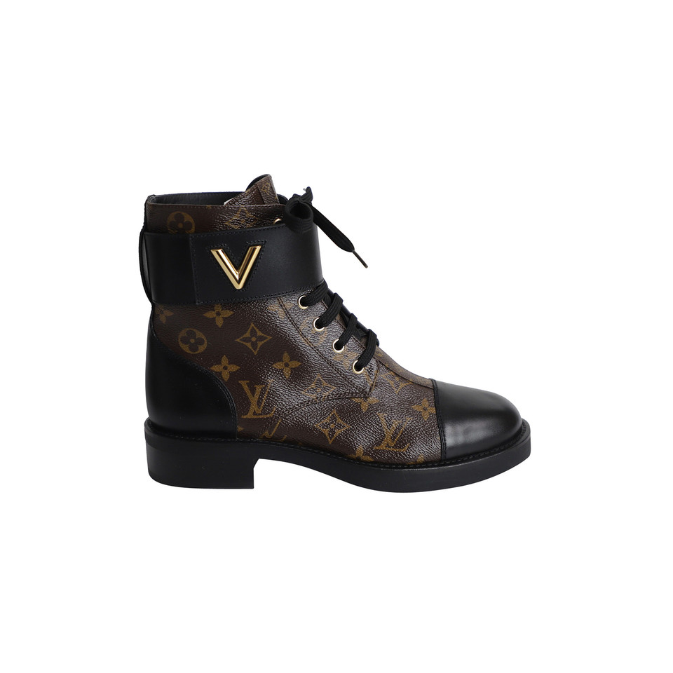 Louis Vuitton Ankle boots Canvas in Brown
