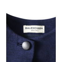 Balenciaga Jas/Mantel Wol in Blauw
