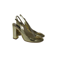 Etro Pumps/Peeptoes Leather in Gold