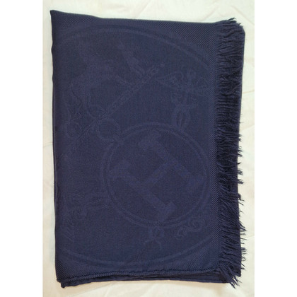 Hermès Schal/Tuch aus Kaschmir in Blau