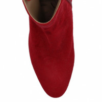 Hermès Stivaletti in Pelle scamosciata in Rosso