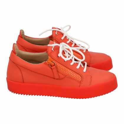 Giuseppe Zanotti Sneakers aus Leder in Orange