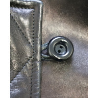 Dior Jacke/Mantel aus Leder in Schwarz
