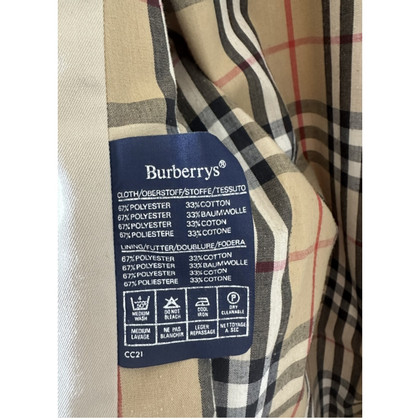 Burberry Veste/Manteau en Coton en Crème