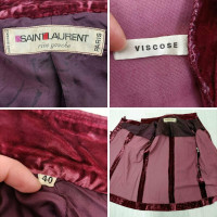 Yves Saint Laurent Completo in Viscosa in Bordeaux