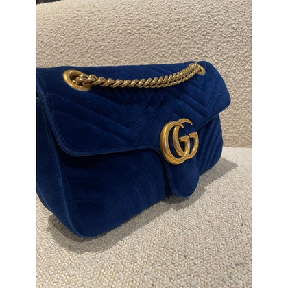Gucci GG Marmont Flap Bag Normal in Blauw