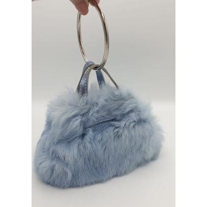 Caterina Lucchi Handbag Fur in Turquoise