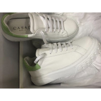 Casadei Sneakers aus Leder in Weiß