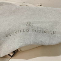Brunello Cucinelli Sac à dos en Cuir en Blanc