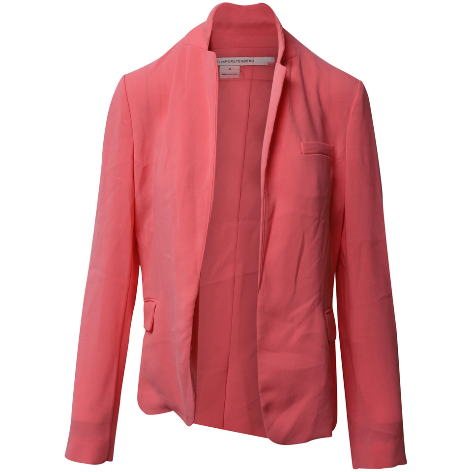 Diane Von Furstenberg Jacke/Mantel aus Wolle in Rosa / Pink