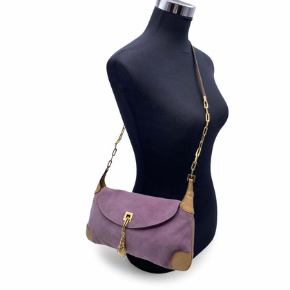 Gucci Umhängetasche aus Wildleder in Violett