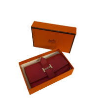 Hermès Béarn Key Ring Leather in Fuchsia