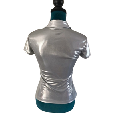 Mugler Top Cotton in Silvery