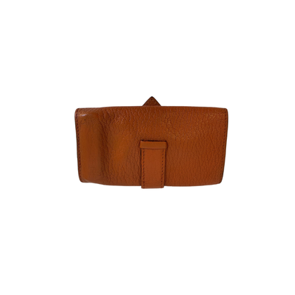 Hermès Béarn Key Ring Leather in Orange
