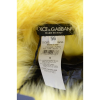Dolce & Gabbana Hut/Mütze aus Leder in Gelb