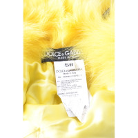 Dolce & Gabbana Hut/Mütze aus Leder in Gelb