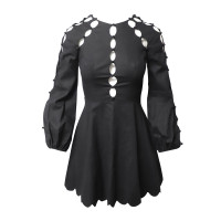 Zimmermann Kleid aus Leinen in Schwarz