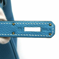 Hermès Birkin Bag Leer in Blauw
